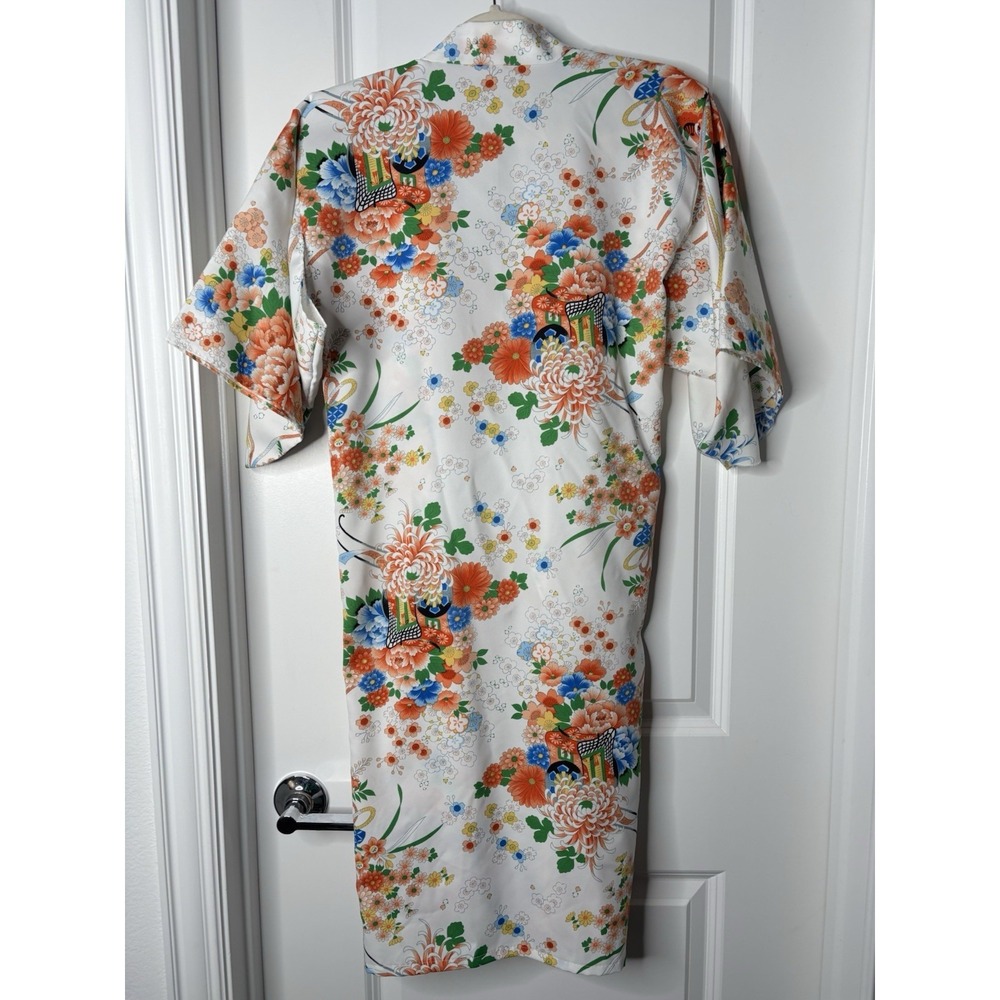 Vintage Kimono Floral Robe Japan Size 40 Mint Condition - Picture 8 of 12